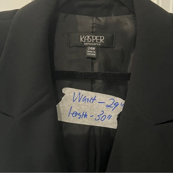 KASPER Black Blazer and Skirt Set PLUS SIZE 24 - Picture 6 of 7